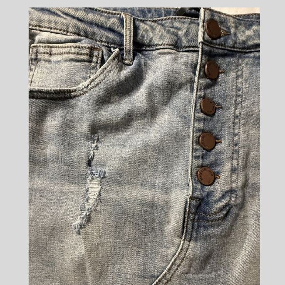 Black Label C'est Toi Distressed Denim Mini Skirt - Size Large - Picture 3 of 5